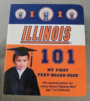 Rare Pre-2007 Chief Illiniwek University Of ILLINOIS board Book CHIEF logo Vtg